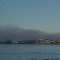 Fog and O'Connell Bridge