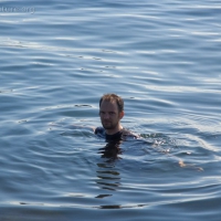 Jonathan Swimming at Sage Beach