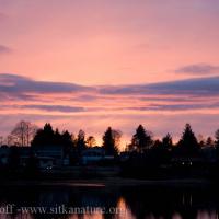 Sunset over Swan  Lake