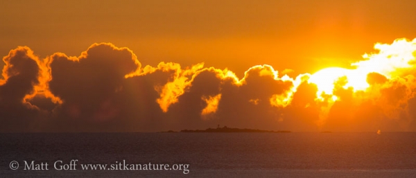 Sunset behind Vitskari Island