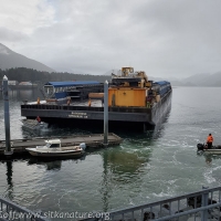 Moving Barge into Crescent Harbor