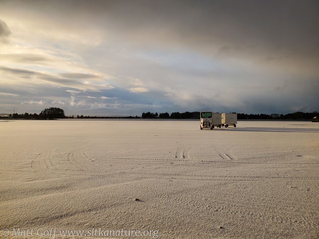 After the snow shower at the airport