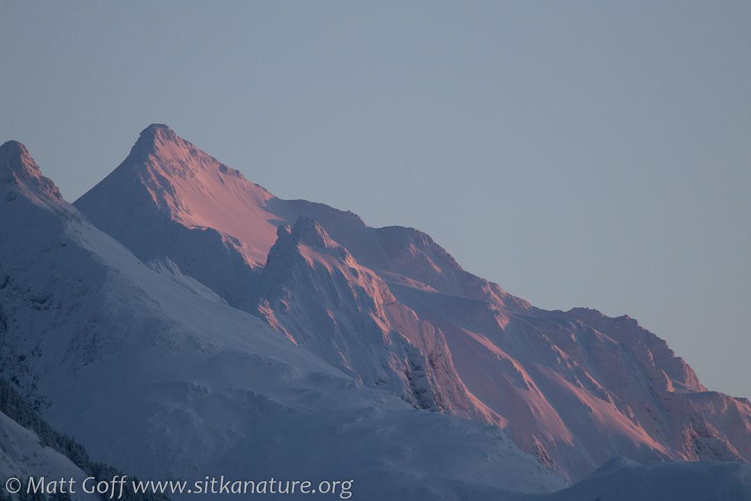Morning alpenglow on Peak 4900