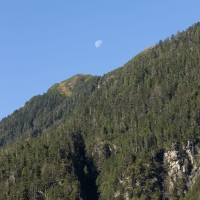 Moon over ridge