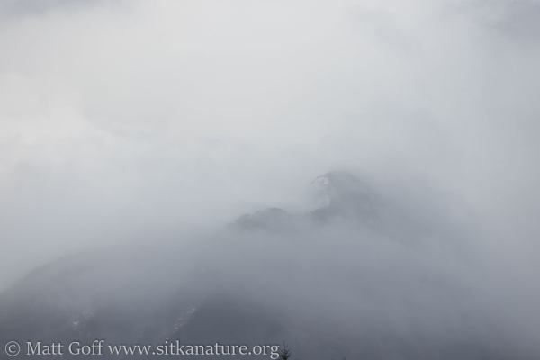 Middle Sister shrouded in cloud