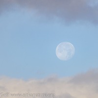 Moon through a Gap in the Clouds